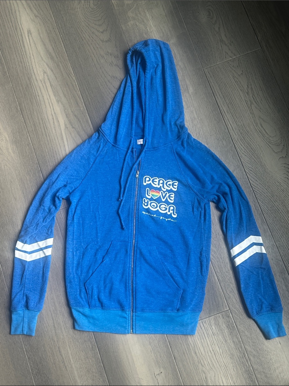 Spiritual Gangster Electric Blue Zip Hoodie